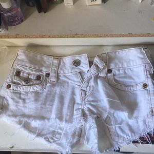 True Religion White Shorts